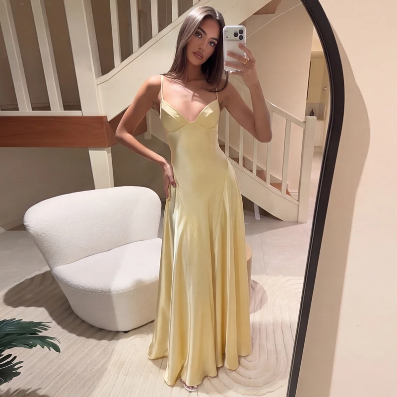 Vestido largo de corte ajustado con cuello en V, elegante y sencillo, de la marca Hugcitar, ideal para mujeres, con cremallera, perfecto para fiestas, eventos de noche, cumpleaños o como vestido de verano.