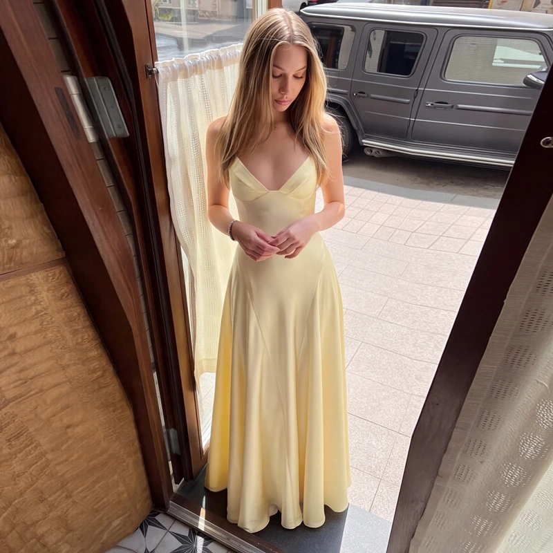 Vestido largo de corte ajustado con cuello en V, elegante y sencillo, de la marca Hugcitar, ideal para mujeres, con cremallera, perfecto para fiestas, eventos de noche, cumpleaños o como vestido de verano.
