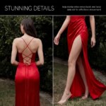 Vestido para mujer con acabado satinado y tirantes finos - Imagen 6