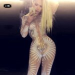 Mono Sexy de Manga Larga para Mujer, Disfraz de Cosplay para Fiestas y Vacaciones, Atuendo de Bailarina de Club Nocturno y Ropa de Escenario con Diamantes Brillantes para Carnaval - Imagen 5