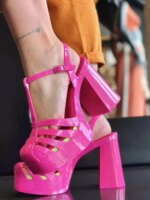 Sandalias Melissa de tacón alto con diseño calado para mujer, transpirables, de gelatina, con suela de goma cómoda, ideales p... - Imagen 2