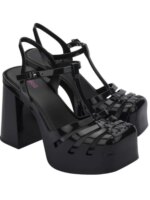 Sandalias Melissa de tacón alto con diseño calado para mujer, transpirables, de gelatina, con suela de goma cómoda, ideales p... - Imagen 5