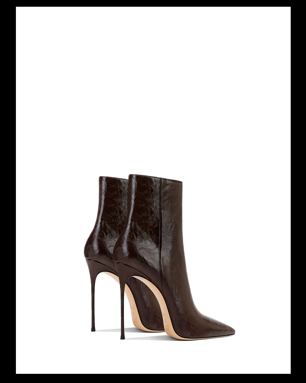 Botines Cortos de Tacón Alto con Punta en Pico Color Marrón, Botas de Moda Versátiles para Mujer, Otoño Invierno, Nueva Llega...