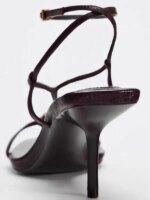Sandalias de Moda para Mujer ZAKQ2024, Tacones Altos con Decoración Metálica, Corte Bajo, Estilo Slip-On, Zapatos de Verano, ... - Imagen 2