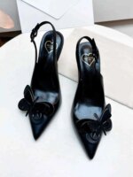 Sandalias de mujer con mariposas adornadas, sandalias de gladiador de lujo de verano para mujer, tacones finos, zapatos de mujer con talón descubierto de diseñador de marca - Imagen 4