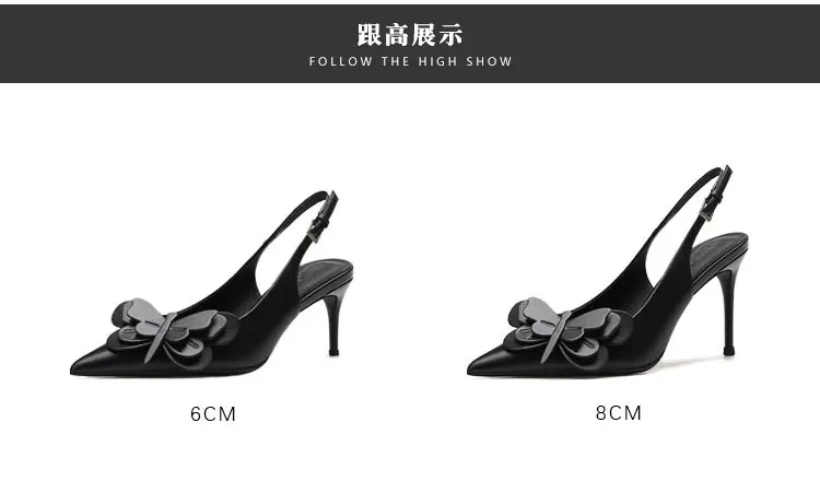 Sandalias de mujer con mariposas adornadas, sandalias de gladiador de lujo de verano para mujer, tacones finos, zapatos de mujer con talón descubierto de diseñador de marca