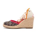 Tacones altos para mujer Verano Alpargata Plataforma Cuña 2025 Sandalias Punta cerrada Correa en el tobillo Con cordones Fiesta de vacaciones en la playa 8 cm - Imagen 6