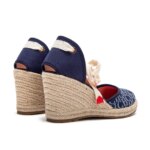 Tacones altos para mujer Verano Alpargata Plataforma Cuña 2025 Sandalias Punta cerrada Correa en el tobillo Con cordones Fiesta de vacaciones en la playa 8 cm - Imagen 5