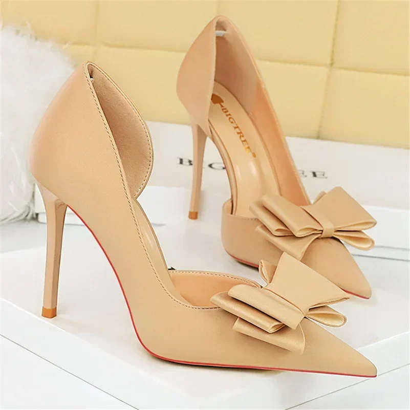 Zapatos de tacón alto de 2024 cm para mujer, calzado de satén de seda con agujeros laterales, color morado y verde, estilo Kawaii, para fiesta de graduación, 10,5