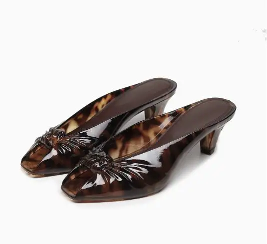 Sandalias de tacón bajo transparentes de gelatina para mujer 2026, con punta abierta, impermeables, sin cordones, estilo casual de verano