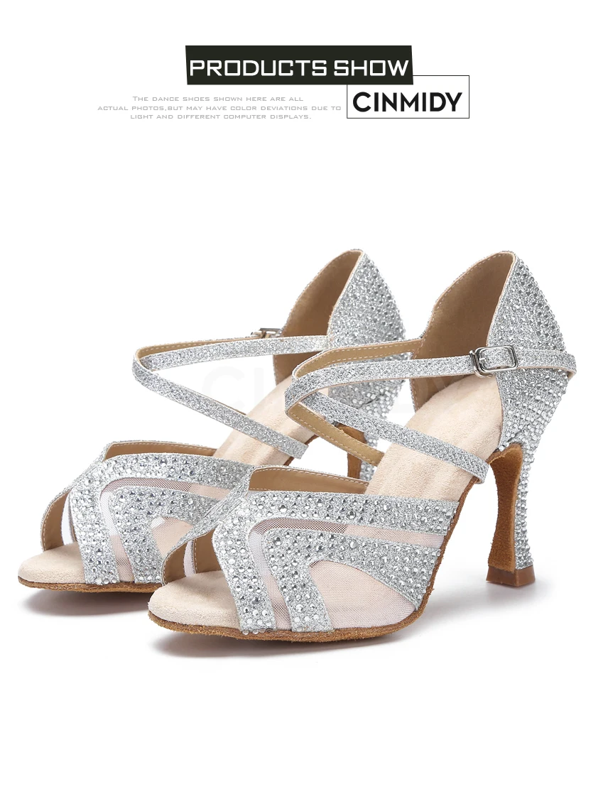 CINMIDY, zapatos de baile latino rojos para mujer, tango, Salsa, entrenamiento de salón, baile, tacón alto, zapatos de boda a la moda para mujer