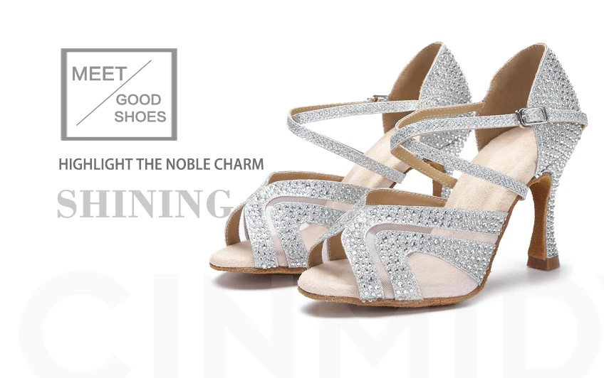 CINMIDY, zapatos de baile latino rojos para mujer, tango, Salsa, entrenamiento de salón, baile, tacón alto, zapatos de boda a la moda para mujer