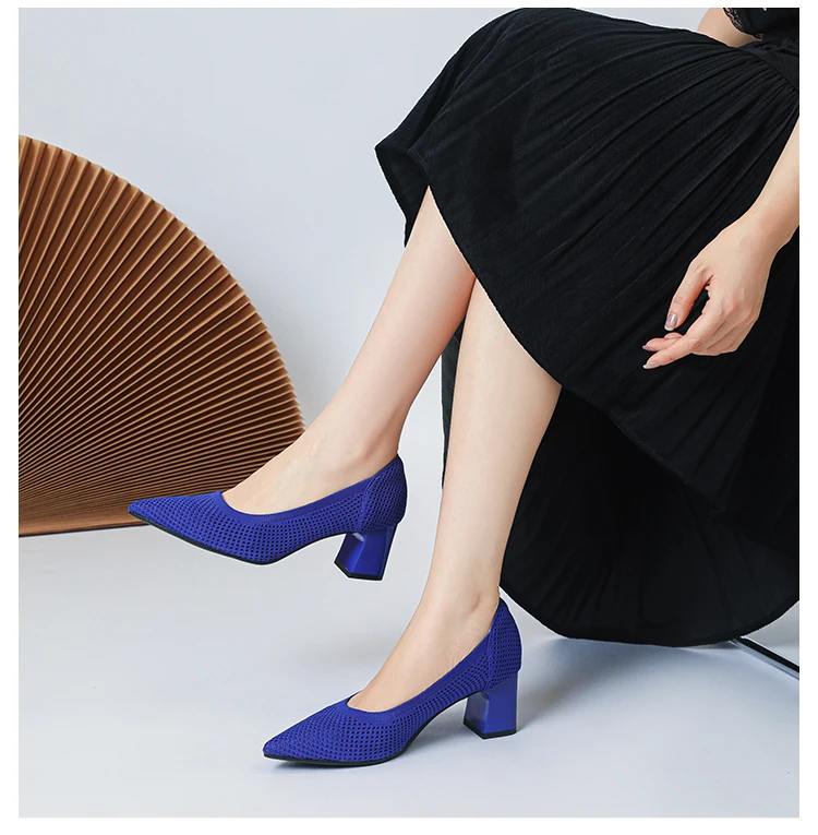 Zapatos de Tacón Alto para Mujer, Primavera-Otoño 2026, Nuevos, Tejidos Suaves, Transpirables y Cómodos