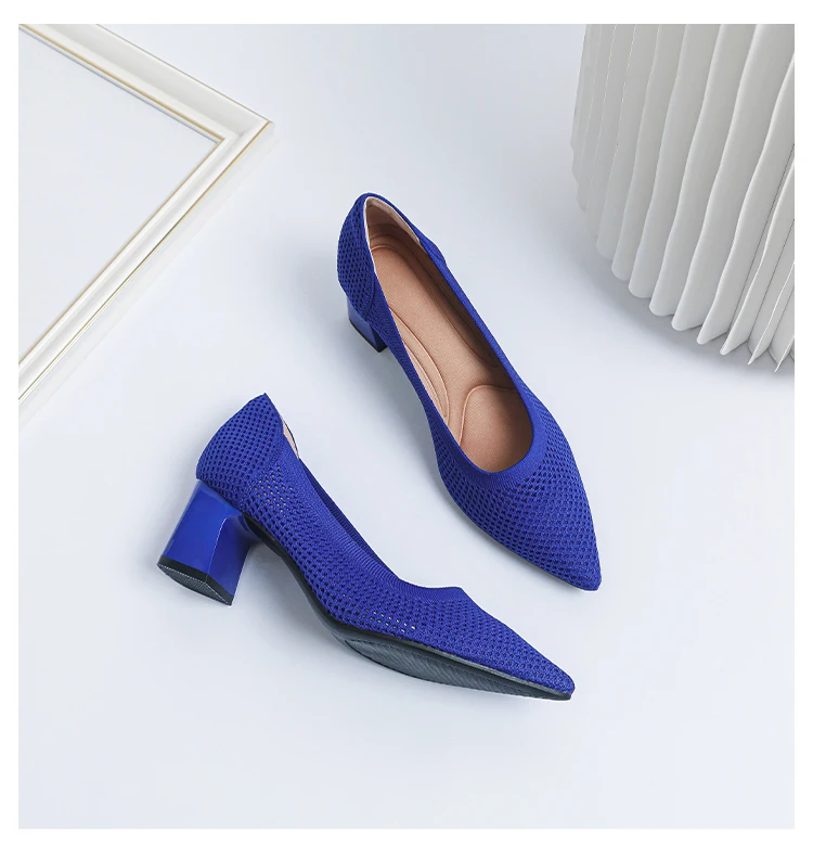 Zapatos de Tacón Alto para Mujer, Primavera-Otoño 2026, Nuevos, Tejidos Suaves, Transpirables y Cómodos