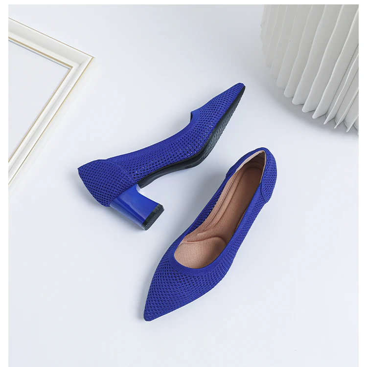 Zapatos de Tacón Alto para Mujer, Primavera-Otoño 2026, Nuevos, Tejidos Suaves, Transpirables y Cómodos