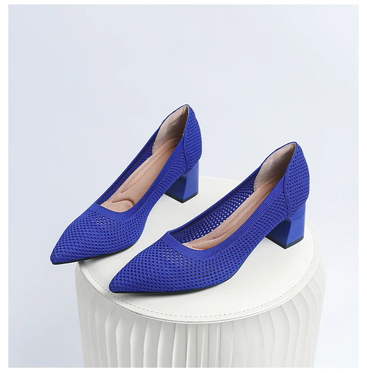 Zapatos de Tacón Alto para Mujer, Primavera-Otoño 2026, Nuevos, Tejidos Suaves, Transpirables y Cómodos