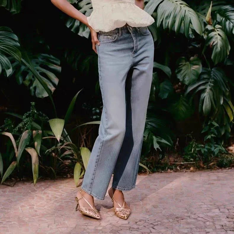 Sandalias de tacón alto fino con punta hueca y estilo bohemio a la moda, transpirables, para mujer, con adhesivo.