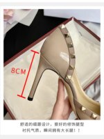 Zapatos de Mujer de Marca de Lujo, Sandalias de Verano con Remaches, Tacones Altos, Laterales Abiertos, de Cuero, Moda Femenina, Zapatos de Fiesta para Damas 2026 - Imagen 5