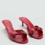 Sandalias de Tacón Alto para Mujer Mango, Verano 2025, con Lazo de Mariposa, Estilo Hada, Versátiles, con Tira Ancha, Fáciles...