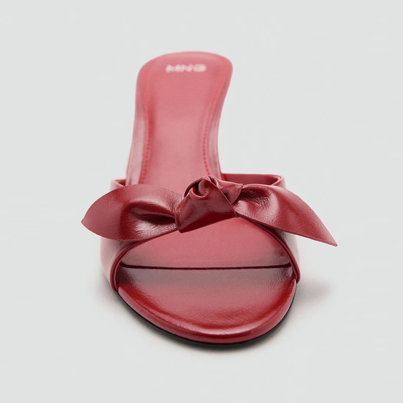 Sandalias de Tacón Alto para Mujer Mango, Verano 2025, con Lazo de Mariposa, Estilo Hada, Versátiles, con Tira Ancha, Fáciles...