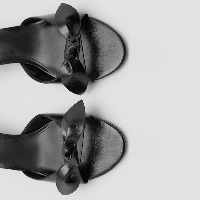 Sandalias de Tacón Alto para Mujer Mango, Verano 2025, con Lazo de Mariposa, Estilo Hada, Versátiles, con Tira Ancha, Fáciles...