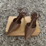 2025 zapatos de tacón con hebilla a la moda para mujer, sandalias sexis con punta estrecha y tacones altos finos, zapatos de vestir para fiesta de boda a la moda - Imagen 4