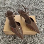 2025 zapatos de tacón con hebilla a la moda para mujer, sandalias sexis con punta estrecha y tacones altos finos, zapatos de vestir para fiesta de boda a la moda