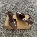 2025 zapatos de tacón con hebilla a la moda para mujer, sandalias sexis con punta estrecha y tacones altos finos, zapatos de vestir para fiesta de boda a la moda - Imagen 3