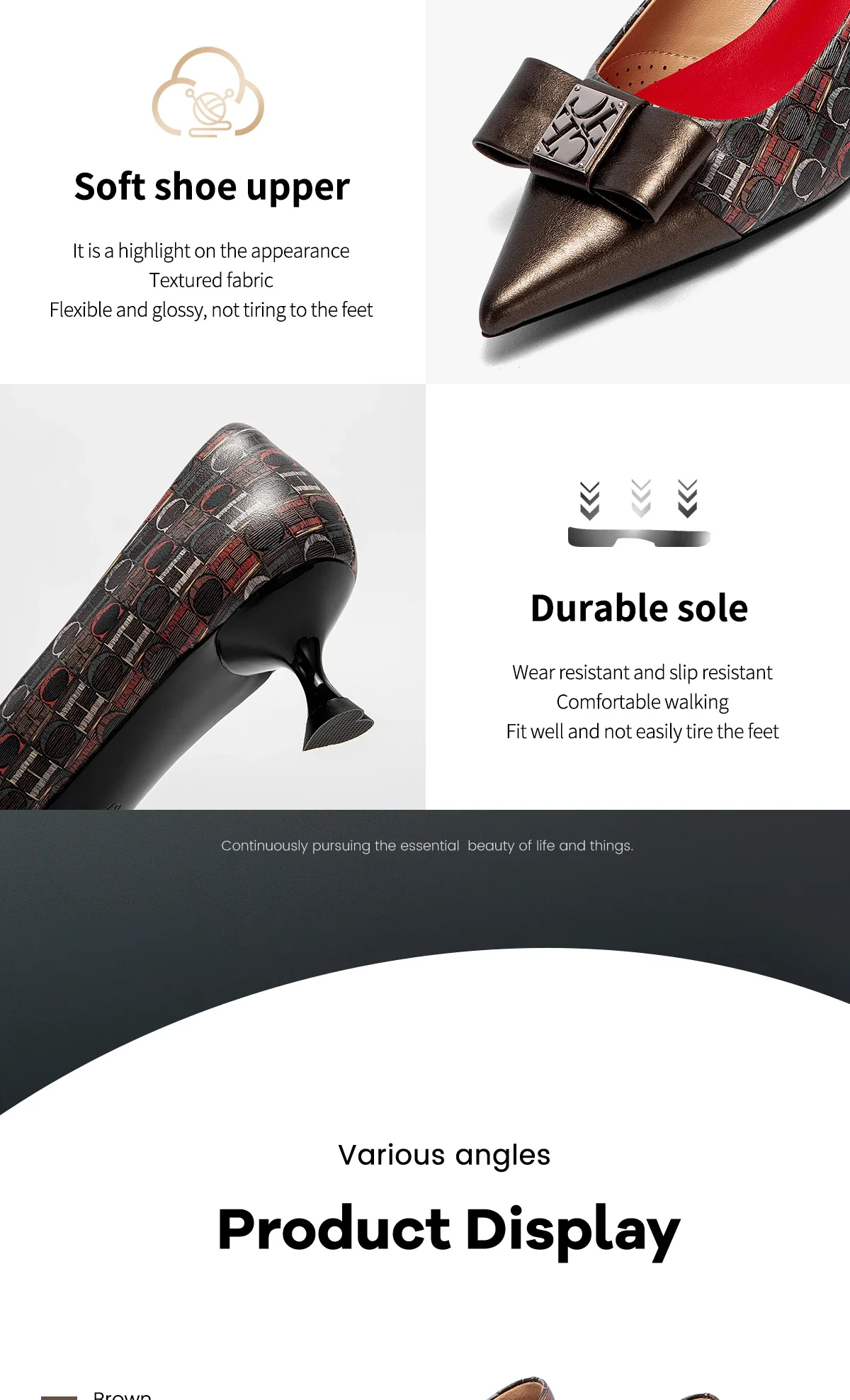 Zapatos de tacón con correa para mujer, calzado clásico Retro con punta puntiaguda, moda, nuevos, cómodos, versátiles, con letras impresas Zapatos de tacón con correa para mujer, calzado clásico Retro con punta puntiaguda, moda, nuevos, cómodos, versátiles, con letras impresas