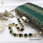 Conjunto de Zapatos y Bolso Verdes de Diseño Italiano de Lujo para Mujer, con Pedrería, para Bodas y Fiestas, 2026 - Imagen 2