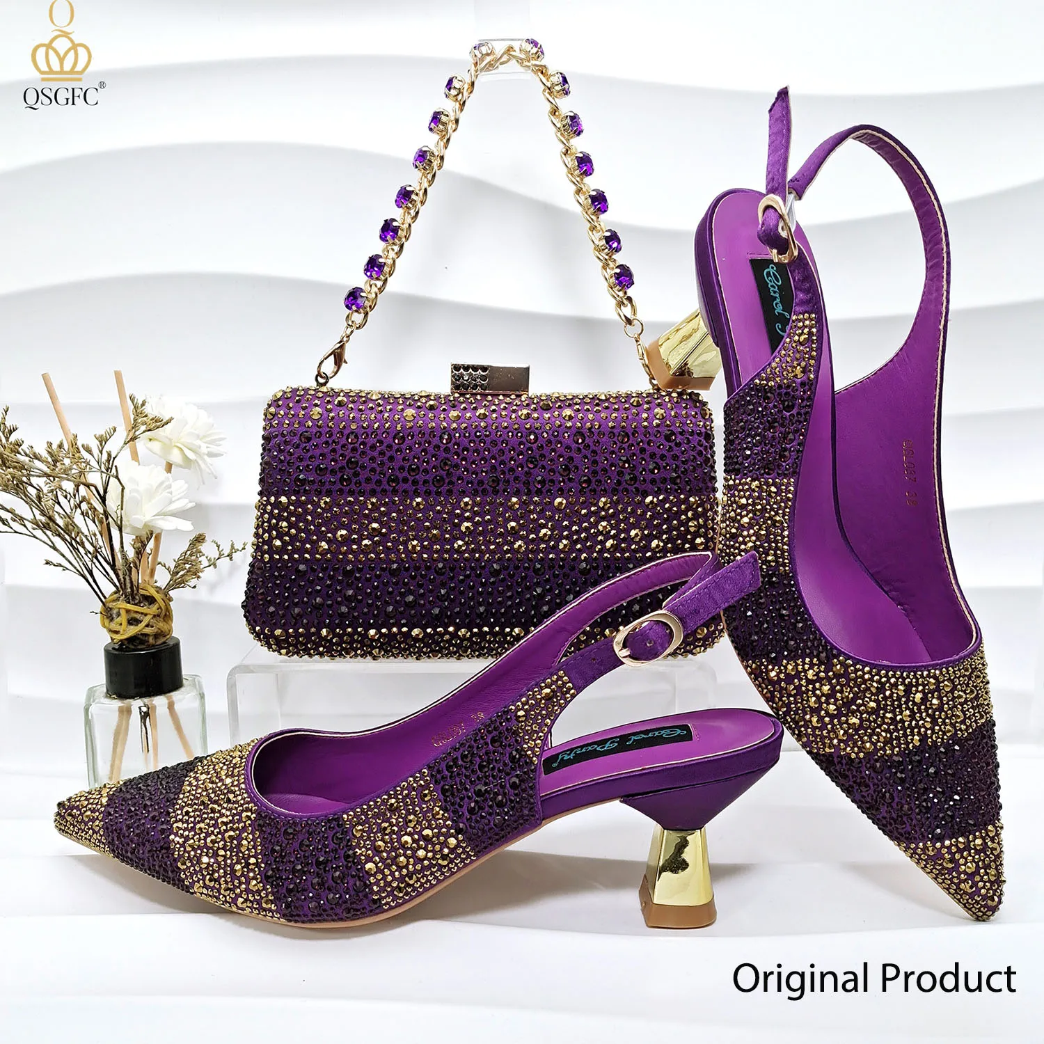 Conjunto de Zapatos y Bolso Verdes de Diseño Italiano de Lujo para Mujer, con Pedrería, para Bodas y Fiestas, 2026