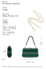 Conjunto de Zapatos y Bolso Verdes de Diseño Italiano de Lujo para Mujer, con Pedrería, para Bodas y Fiestas, 2026 - Imagen 5