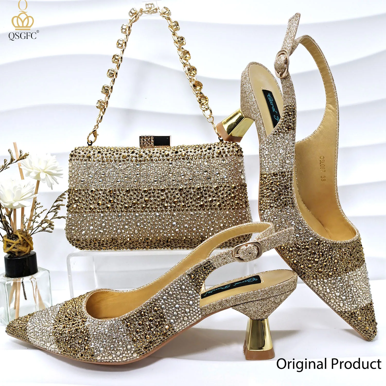 Conjunto de Zapatos y Bolso Verdes de Diseño Italiano de Lujo para Mujer, con Pedrería, para Bodas y Fiestas, 2026