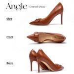 CHCH Tacones altos para mujer Nuevos zapatos de mujer con hebilla de metal puntiaguda para fiesta de carnaval 9 cm - Imagen 5