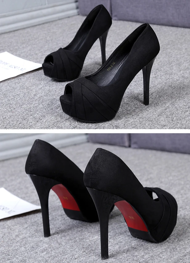 2025 zapatos de plataforma mujer Peep Toe 12CM tacones altos de moda 34-40 bombas zapatos de mujer desnudos sexis tacones altos zapatos de novia de boda