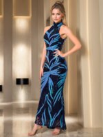 Romagic fuera del hombro vestido de fiesta de noche para mujer cuello redondo elegante sin mangas con lentejuelas graduación cóctel vestido de graduación verano 2025