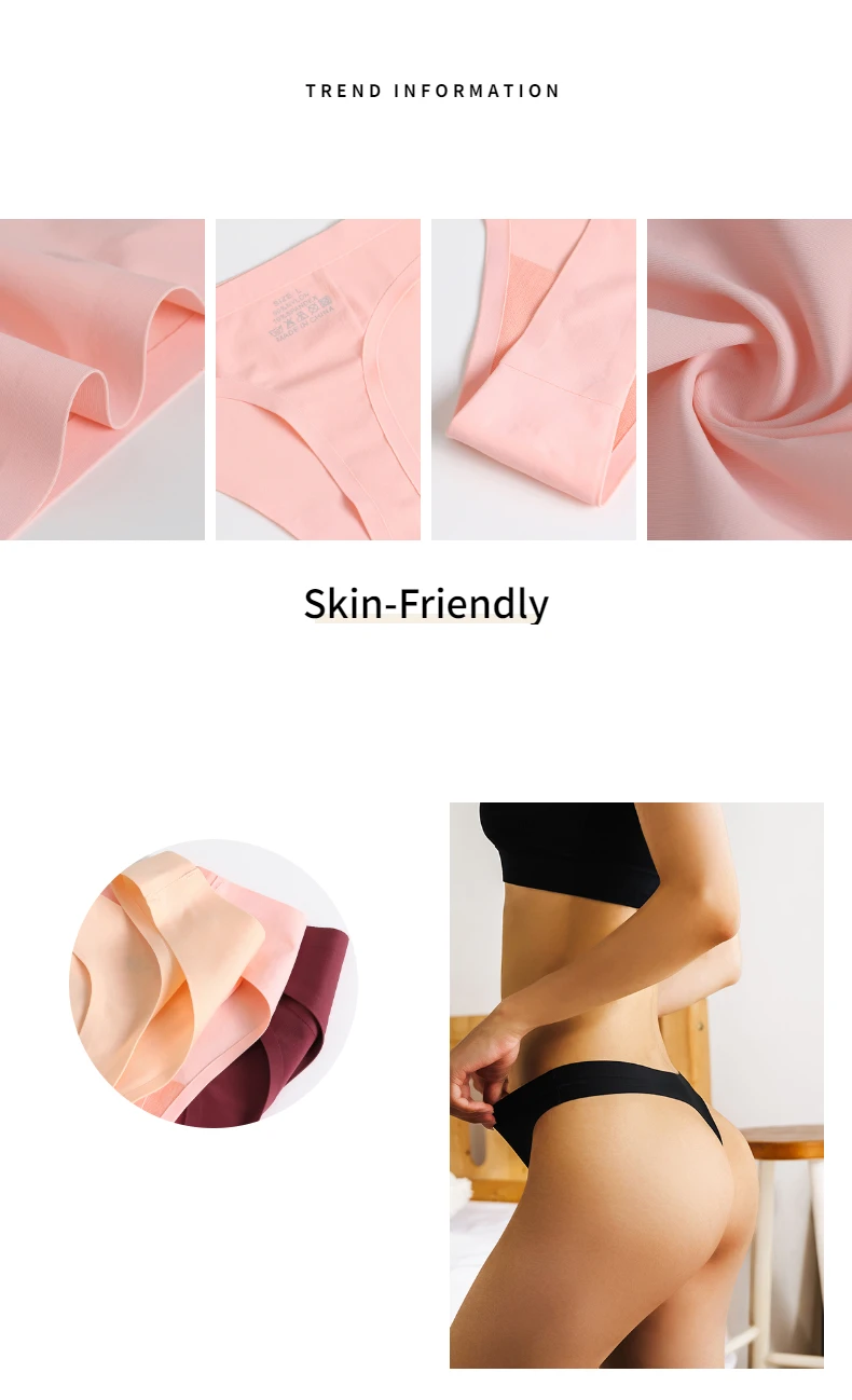 BZEL-tangas de satén de seda para mujer, ropa interior deportiva sin costuras, lencería Sexy, bragas calientes