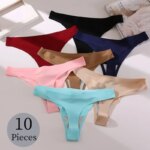 BZEL-tangas de satén de seda para mujer, ropa interior deportiva sin costuras, lencería Sexy, bragas calientes
