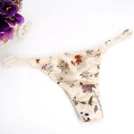 Tanga de satén Sexy para mujer, ropa interior de talla grande, bragas de tiro bajo, Tanga corto sin costuras de secado fácil y transpirable, nuevo
