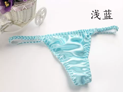 Tanga de satén Sexy para mujer, ropa interior de talla grande, bragas de tiro bajo, Tanga corto sin costuras de secado fácil y transpirable, nuevo