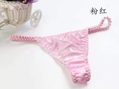 Tanga de satén Sexy para mujer, ropa interior de talla grande, bragas de tiro bajo, Tanga corto sin costuras de secado fácil y transpirable, nuevo