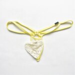 Lencería para Hombre, Bikinis de Encaje Transparente con Bolsa en U, Ropa Interior con Cinturón Delgado, Tanga de Cintura Baja, Tanga Transparente, Pantalones Cortos