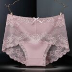 7 Uds. Ropa interior de algodón para mujer, bragas transparentes de encaje, pantalones cómodos antibacterianos de talla grande, lencería sexy femenina - Imagen 6