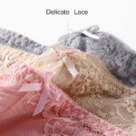 7 Uds. Ropa interior de algodón para mujer, bragas transparentes de encaje, pantalones cómodos antibacterianos de talla grande, lencería sexy femenina - Imagen 5