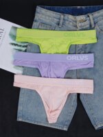 Tangas ORLVS de Seda de Hielo Modal para Hombre, Ropa Interior Suave, Transpirable, de Talle Bajo y Cómoda - Imagen 4