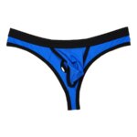 Tanga Bkini Sexy con diseño de agujero para pene para hombre, ropa interior masculina con borde cubierto elástico de retales, a la moda, encantador - Imagen 5