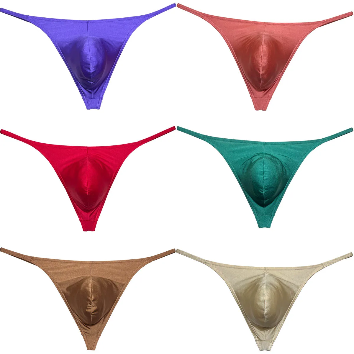 Ropa interior para hombre, Tanga, bolsa de contorno, Tangas, calzoncillos atrevidos, Bikini sedoso brillante, bragas de playa de tiro bajo para hombre, bragas suaves Sissy
