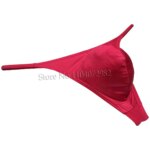 Ropa interior para hombre, Tanga, bolsa de contorno, Tangas, calzoncillos atrevidos, Bikini sedoso brillante, bragas de playa de tiro bajo para hombre, bragas suaves Sissy - Imagen 5