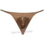 Ropa interior para hombre, Tanga, bolsa de contorno, Tangas, calzoncillos atrevidos, Bikini sedoso brillante, bragas de playa de tiro bajo para hombre, bragas suaves Sissy - Imagen 2