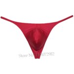 Ropa interior para hombre, Tanga, bolsa de contorno, Tangas, calzoncillos atrevidos, Bikini sedoso brillante, bragas de playa de tiro bajo para hombre, bragas suaves Sissy - Imagen 4